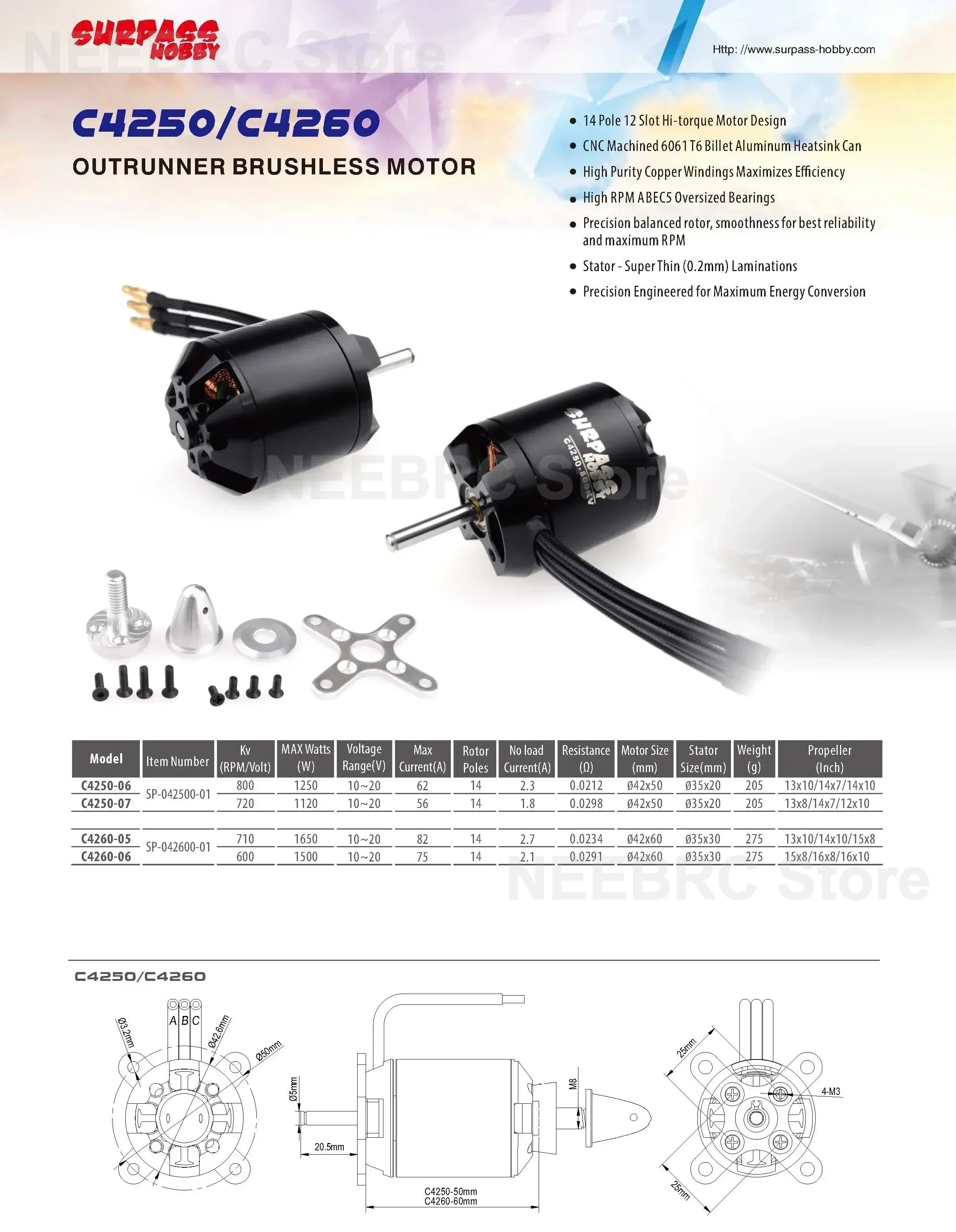 SURPASS HOBBY Motor sin escobi - Brushless Motor Thrust Test Stand reseña y precio