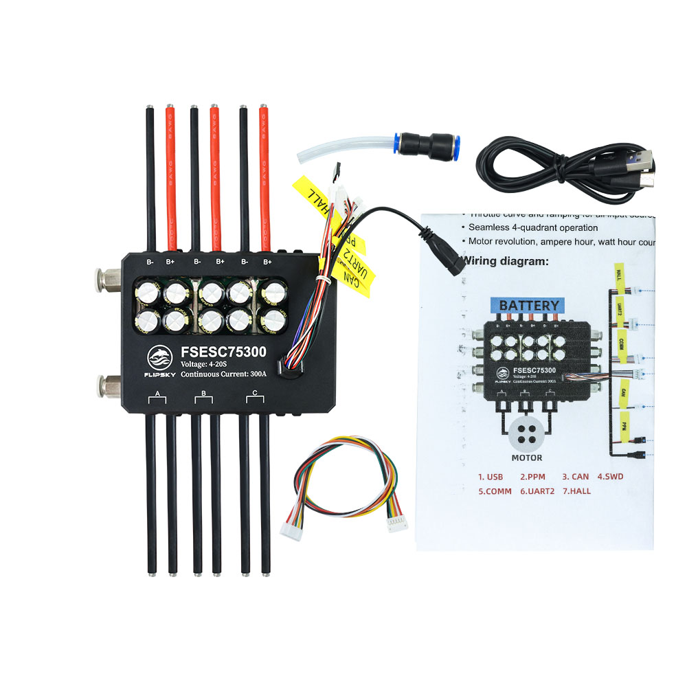Flipsky-carcasa de refrigeraci - Vesc 75300 High Current Esc reseña y precio